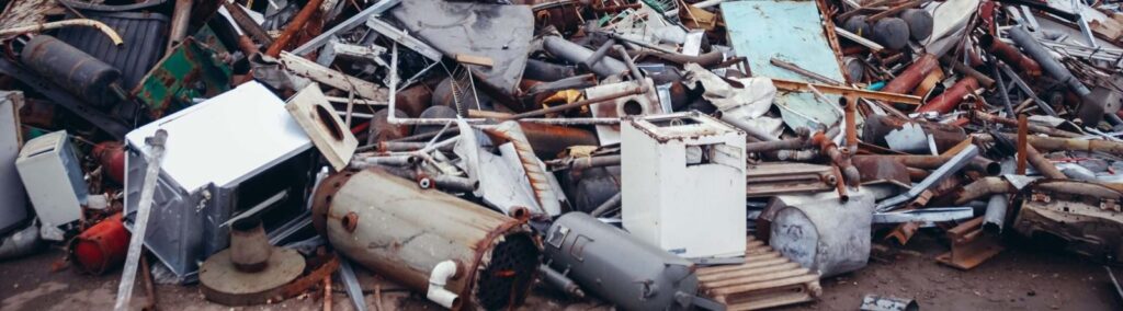 Metal scrap yard full of junk